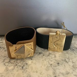 Set of 2 Mudpie Leather Bracelets